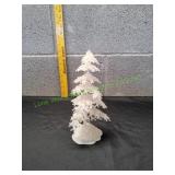 Vtg 8.5" Clear Acrylic Christmas Tree