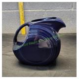 Vtg Fiesta Cobalt Blue Disc Water Pitcher