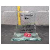 My Loving Wife Glass Plaque
