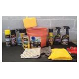 Auto Drive Bucket w/ Auto Car Cleaning Supplies