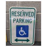 Handicap Reserved Parking Metal Sign