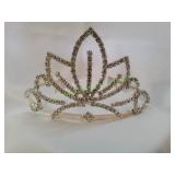 Silver-Tone Hair Comb Blooming Lotus Tiara