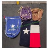 (3) Crown Royal Bags w/ (1) Texas Bag