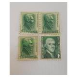 (4) Vtg US 1-Cent Stamps