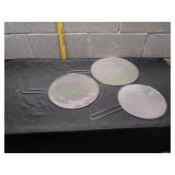 (3) Stainless Steel Fine-Mesh Splatter Screens
