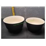 (2) Ultrex Black & White Stoneware Mixing Bowls