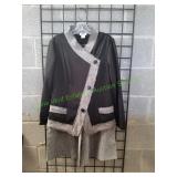 Monroe and Maine Asymmetrical Pant Suit, Sz 8