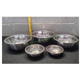 (5) Metal Mixing Bowls
