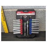 Hyper Tough 20pc 1/4' Drive Ratchet/Socket Set