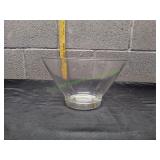 Vtg Clear Glass Flared Serving Bowl