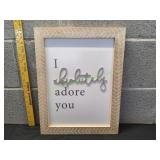 13.5x17 I Absolutely Adore You Wall Art