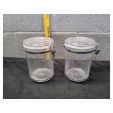 (2) Plastic Hinged Storage Containers