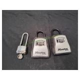 (2) Master Lock 5400D Combo Boxes w/ Padlock