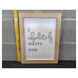 13.5x17 I Absolutely Adore You Wall Art