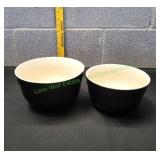 (2) Ultrex Black & White Stoneware Mixing Bowls
