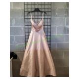 Sparkle Pink Glitter A-Line Formal Gown, Sz 2