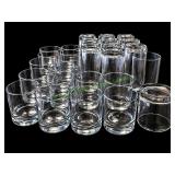 (13) Glass Tumblers w/ (16) Rock Glasses