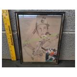 Cal Ripkin Jr Framed Pencil Sketch & Trading Card