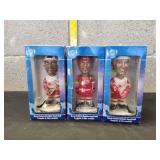 (3) Men of the Ice Detroit Wings Bobbleheads