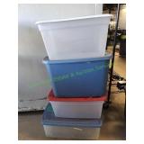 (4) Storage Totes w/ Lids