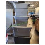(4) Storage Totes w/ Lids