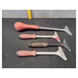 (4) Marshalltown Steel Paint & Floor Scrapers