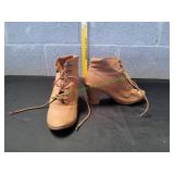 Tan Lace-Up Angle Boots, Sz 7M