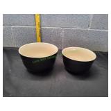(2) Ultrex Black & White Stoneware Mixing Bowls