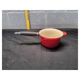 Le Crueset Red Enamel Sauce Pan