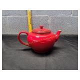 Le Crueset Red Stoneware Teapot