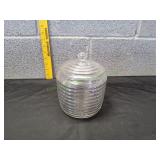 Anchor Hocking Beehive Clear Ribbed Canister