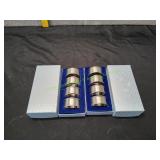 (2) Satin-Finish Pewter Napkin Rings, 4pk