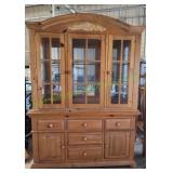Broyhill Rustic 2pc China Cabinet