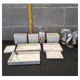 Faux Marble Bathroom Vanity Accessories & More