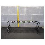 Rustic Horseshoe Book Rack