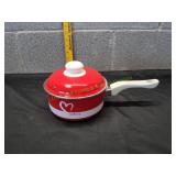 Metalac Cookware Enamelware Sauce Pan w/ Lid