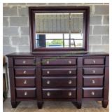 Brownstone 12-Drawer Dresser w/ Mirror