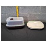 (2) Superseal Microwave Roaster & Steamer