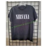 Nirvana Black T-Shirt, Sz Med