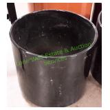 Medium Black Ceramic Flower Pot