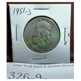 1951-S Franklin Half Dollar
