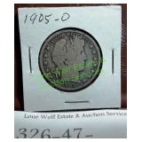 1905-O Barber Half Dollar