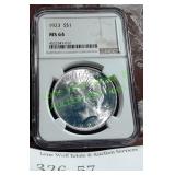 Graded 1923 Peace Dollar