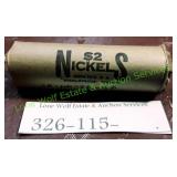 Roll of Silver Nickels, Mixed Dates