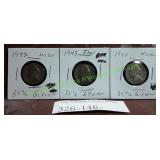 Three (3) Jefferson Nickels