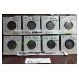 Eight (8) Buffalo Nickels
