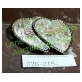Ladies Double Heart Belt Buckle