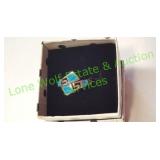 SS Unique Pattern Lab Opal CZ Ring