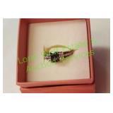 Sterling Silver Rainbow Topaz CZ Ring