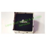 Sterling Silver Claddagh Rainbow CZ Ring
